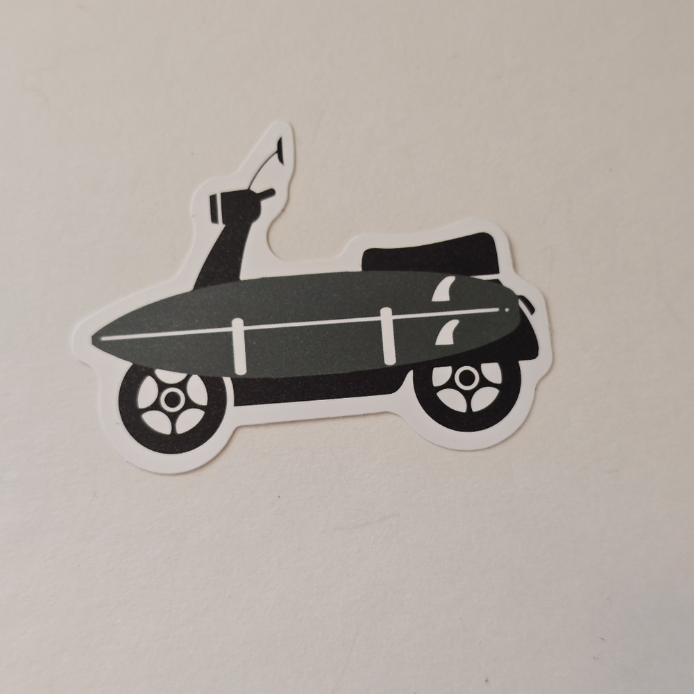 10/$10 Black and Gray Scooter Sticker